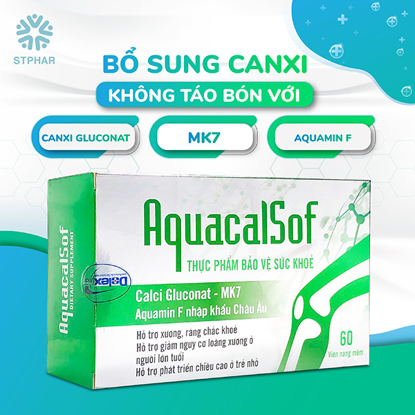 Viên uống bổ sung canxi, hổ trợ phát triển chiều cao, giảm đau xương khớp Aquacalsof-duoc-ban-tai-Droppiimart